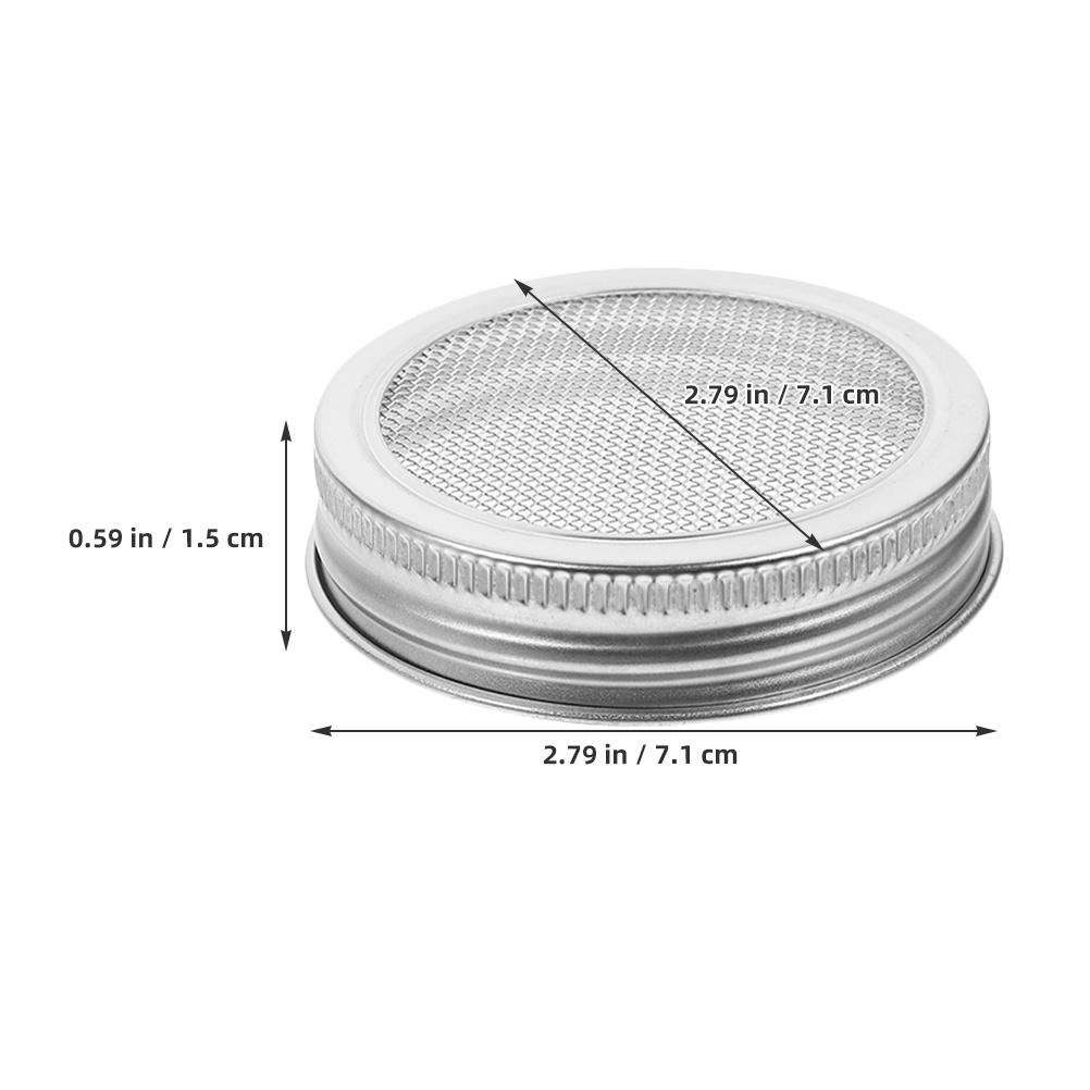 8pcs Stainless Steel Sprouting Lids 70Mm For Wide Mouth Jar Broccoli Beans Germination Indoor Planting Kit Jar Sprout Lids