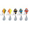 Sinking Rotate Spoon Metal Sequin Treble Hook Wobblers Crankbaits VIB Lure Metal Fishing Bait