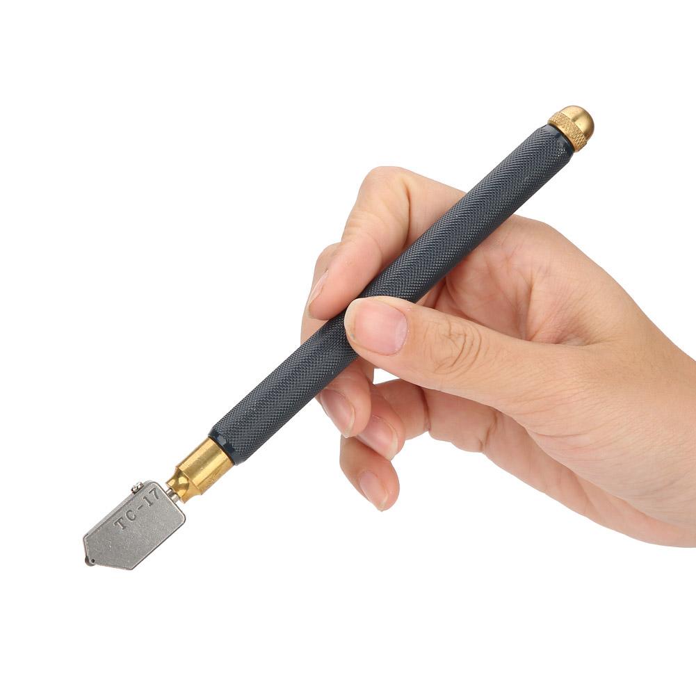 Стеклорез с подачей масла Профессиональный инструмент для резки стекла с металлической ручкой