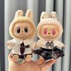 For 17CM Labubu Valentine's Clothes Pendant Labubu Sitting Party Innocent Couple Suit Dolls Accessories Decoration