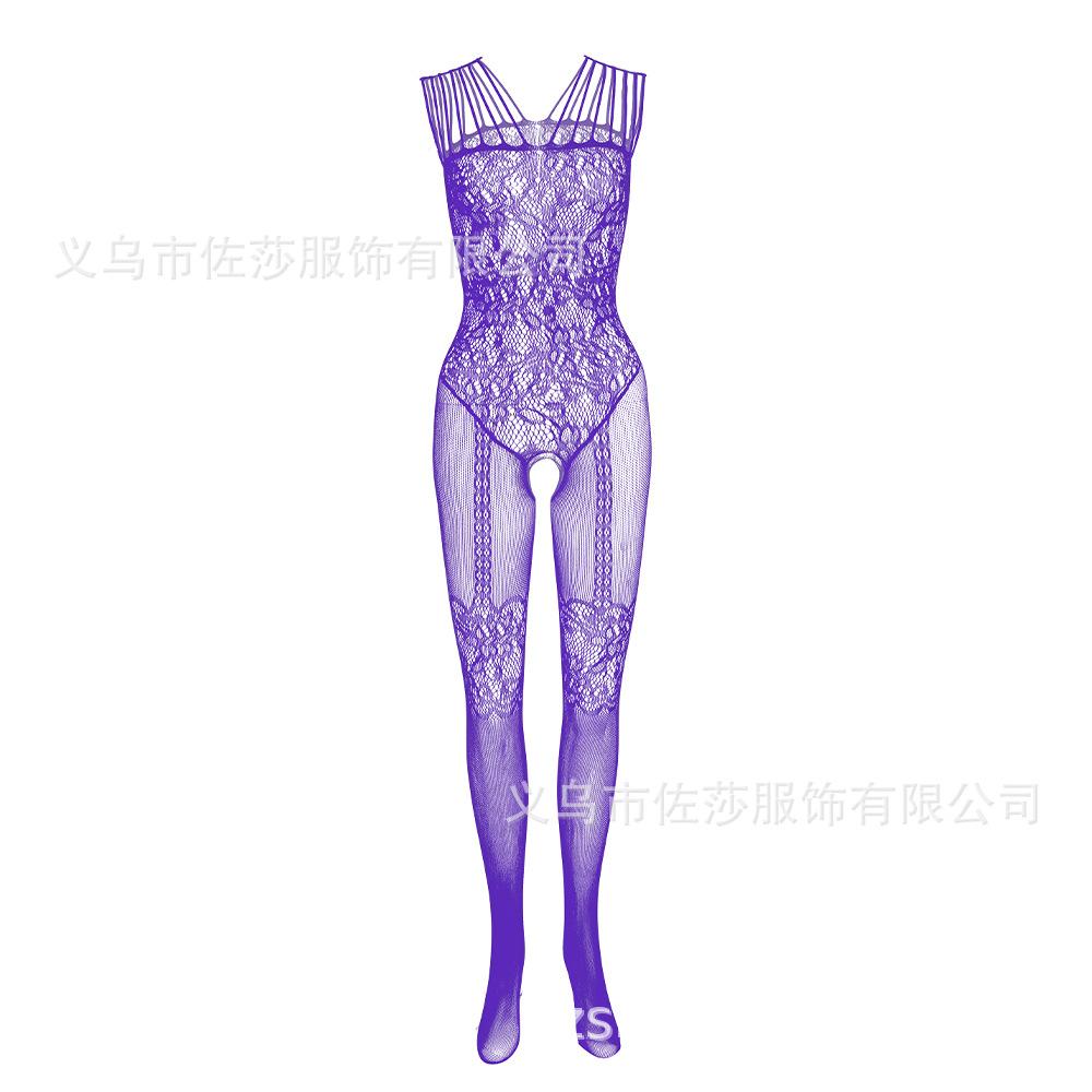 New Women's Jacquard Sexy One-piece Mesh Suspender