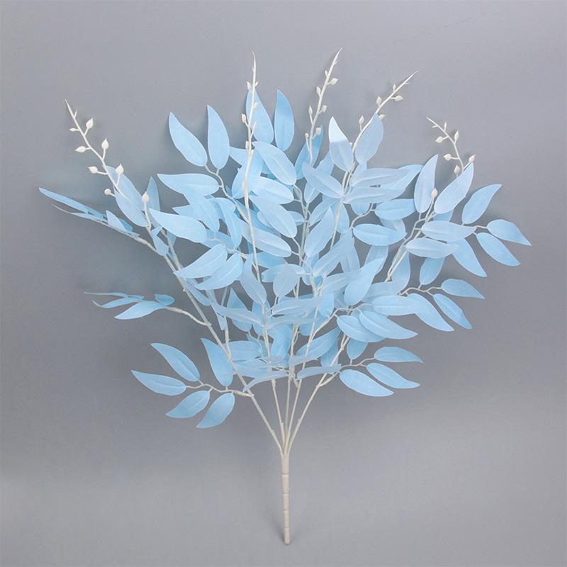 5 веток шелковой искусственной ивы букет искусственные зеленые листья вечеринка свадьба фон украшение искусственная листва лоза DIY растительный венок