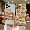 Забавный чехол capy baraPhone для iPhone 16 15 14 13 12 11 Mini Pro Max X XR XSMax 7 8 Plus SE20 Прозрачный чехол