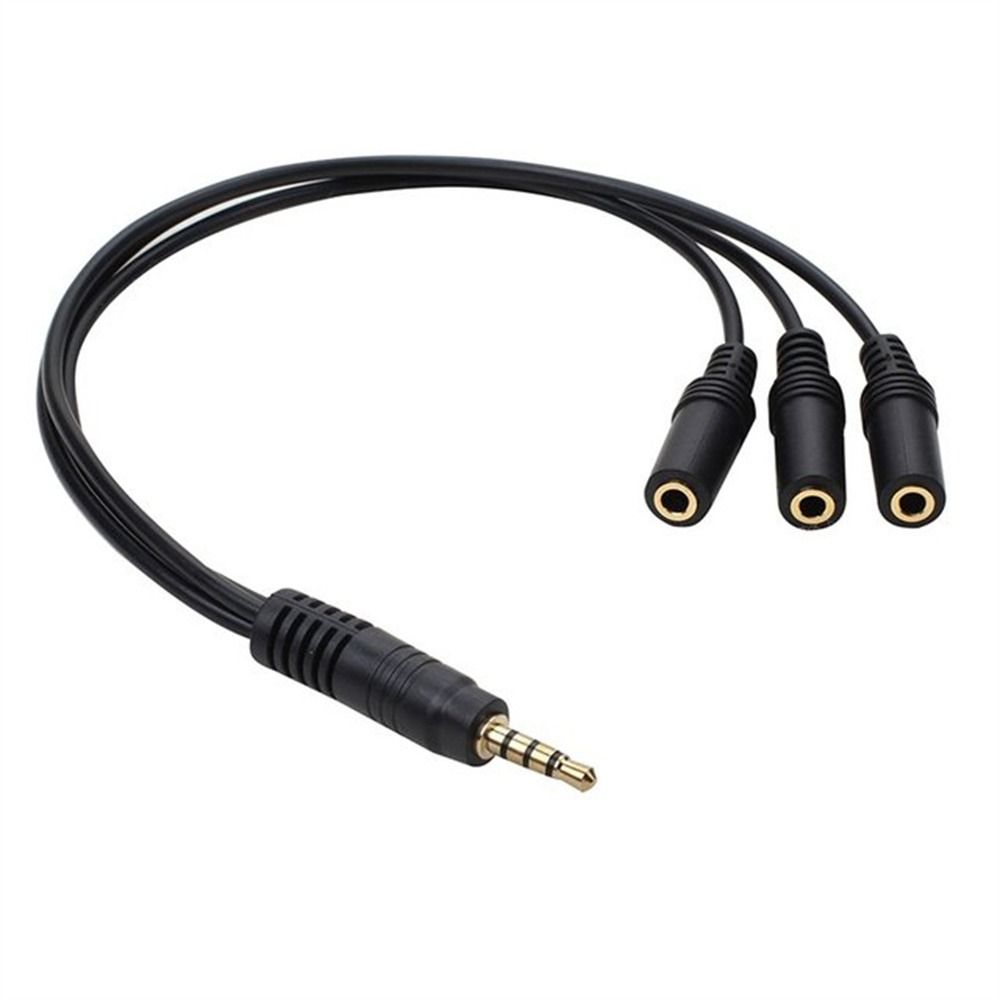 TRRS 3.5mm Male Stereo Splitter Wire Audio Adapter Cord 3.5mm Splitter Cable Headset Splitter Cable