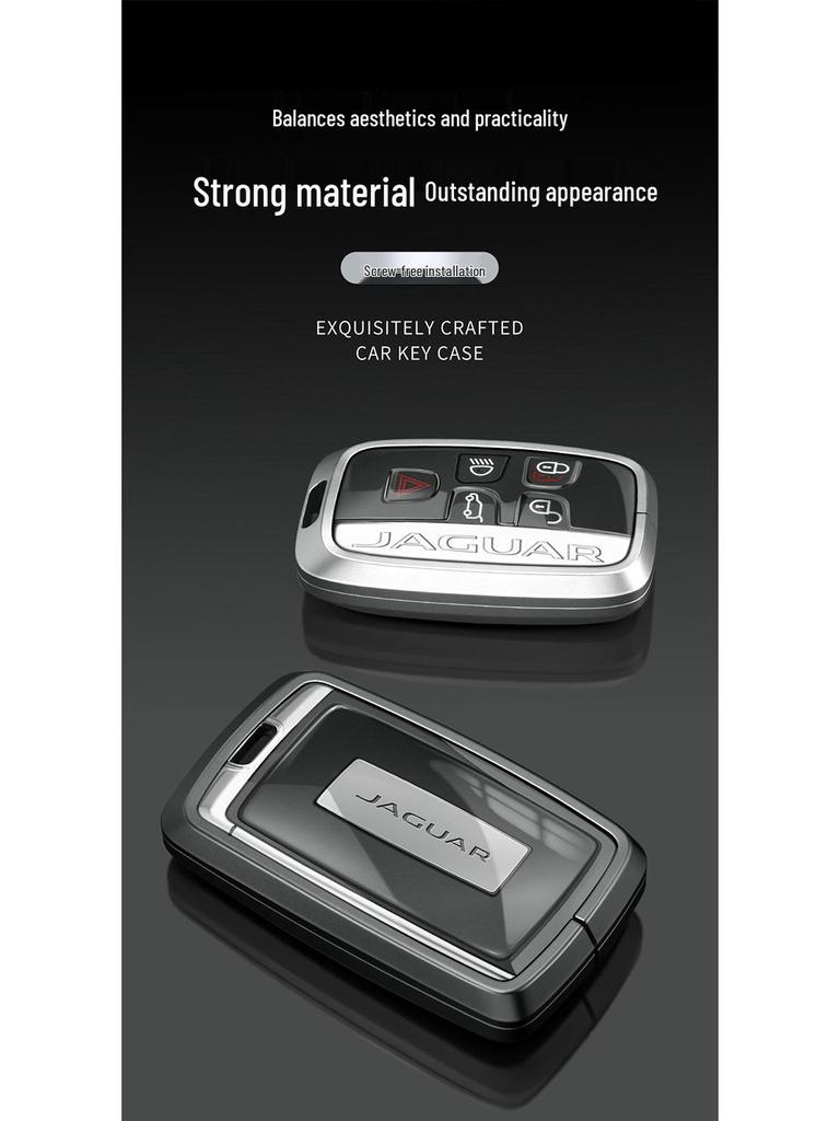 Чехол для ключа Jaguar: Корпус из алюминиевого сплава для моделей XEL, XFL, F-Pace, XJL, XF, XE, F-Type