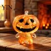 Clear Pumpkin Man Toy Glitter Ghost Squeeze Toy, Stress Relief Decompression Spooky Sensory Fidget Party Favors Office Relieving Toys