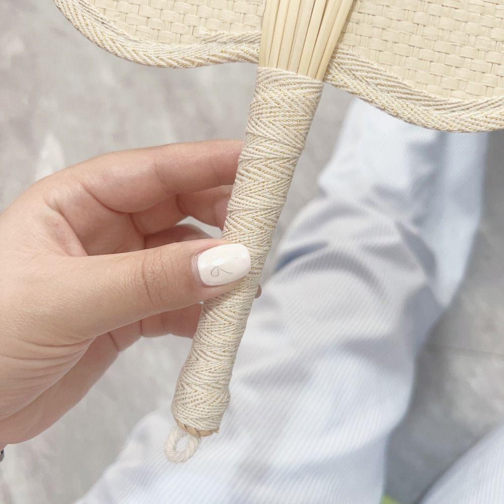 Decorative Straw Group Fan Chinese Style Summer Panda Fan Practical Handmade Straw Fan  Travel