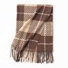 Autumn and Winter Scarf for Women Versatile Korean Style Plaid Warm Simple Couple  Women's Scarf  Student Men's Cold Proof Shawl In Winter