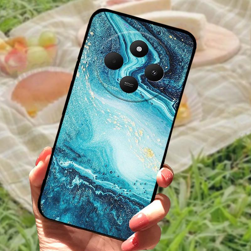 Чехол для Xiaomi POCO C75 4G Redmi 14R 5G Redmi A3 Pro 4G Redmi A4 5G Чехлы Мягкий Бампер Ударопрочный Защитный Чехол Черная Сумка для Телефона