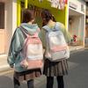 Schoolbag High-value cute large-capacity student class schoolbag Japanese contrasting color versatile casual backpack commuter computer bag