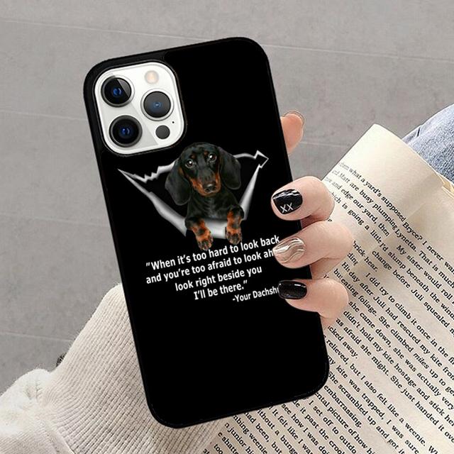 Осенний такса доберман собака Чехол для телефона для iPhone 17 Air 16 16e 15 12 11 13 14 Pro Max Apple Plus Coque