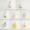 Cute Plush Little Bear Rabbit Doll Keychain Cartoon Animal Pendant Keyrings Backpack Decoration Accessories Gifts
