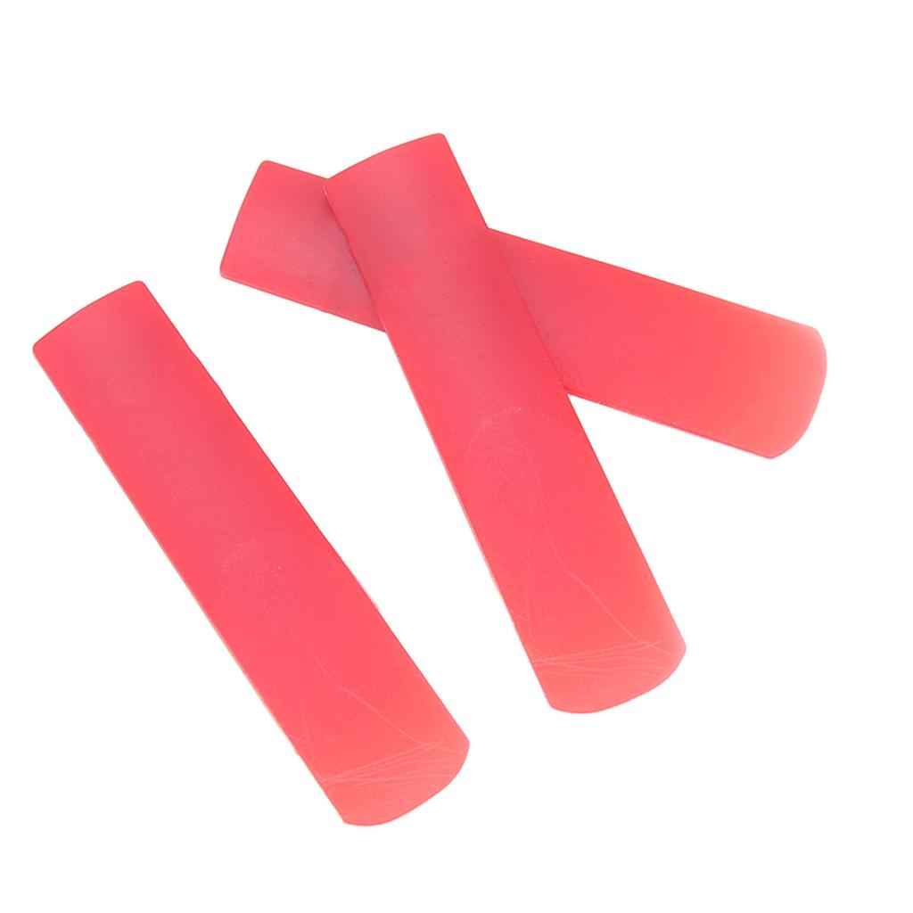 3Pcs Soprano Saxophone Reed Resin Sax Reeds Instrument Accessory Set Kit for Replacement Red