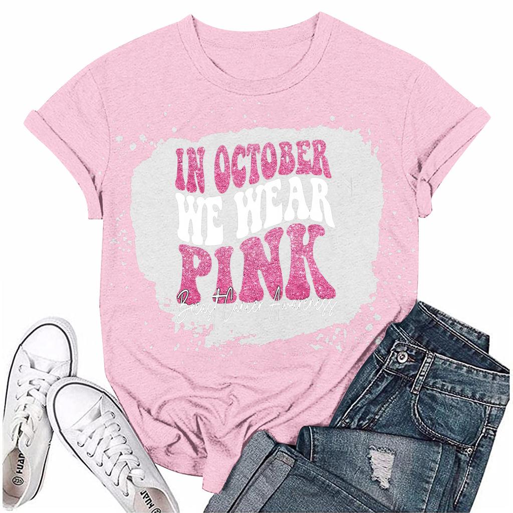 Женская повседневная футболка с коротким рукавом с принтом ленты на груди