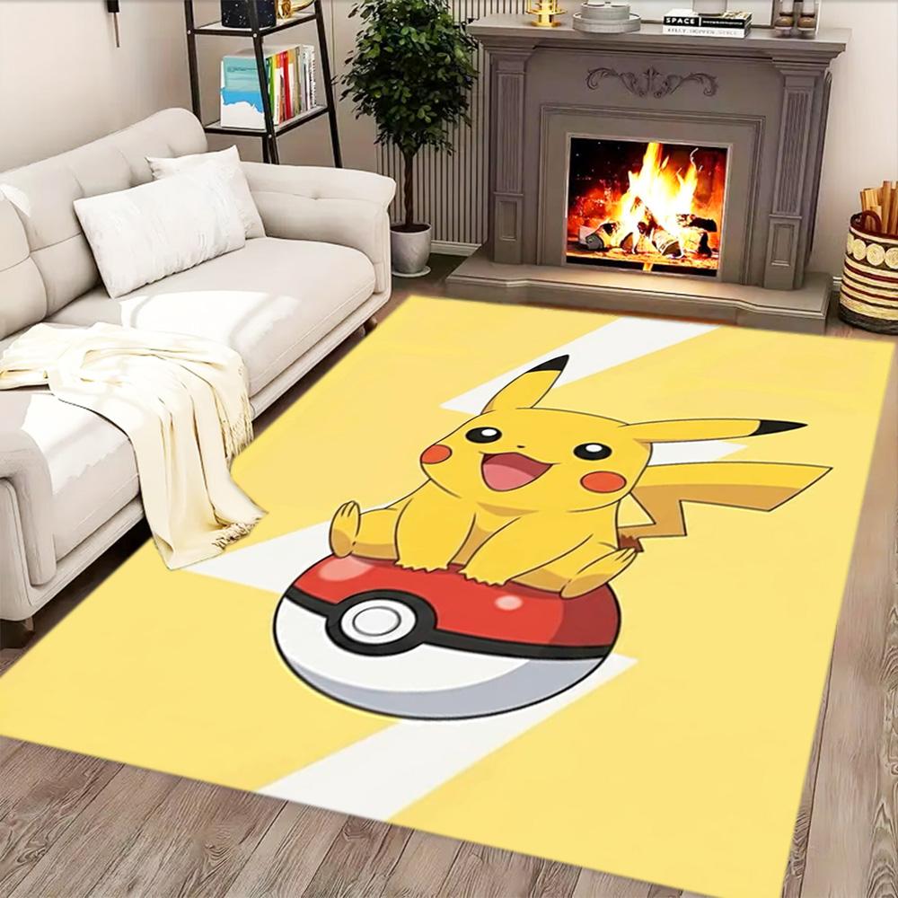 Pikachu's Electric Adventure rug for living rooms, bedrooms, home décor, and as gifts.
