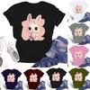 Happy Easter Women's Fashion Printed Round Neck Short Sleeve T-Shirt Pullover Top