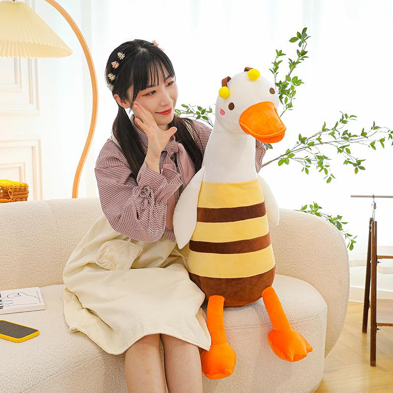 Забавная кукла-гусь, плюшевая игрушка-пчела, креативная кукла-голодная пчела, тряпичная кукла