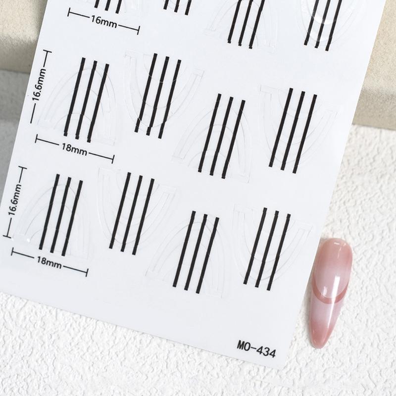Глубокий U французский маникюр полоска форма для дизайна ногтей бахрома наконечник трафарет направляющие наклейки DIY линейные наконечники инструмент для украшения самоклеящиеся