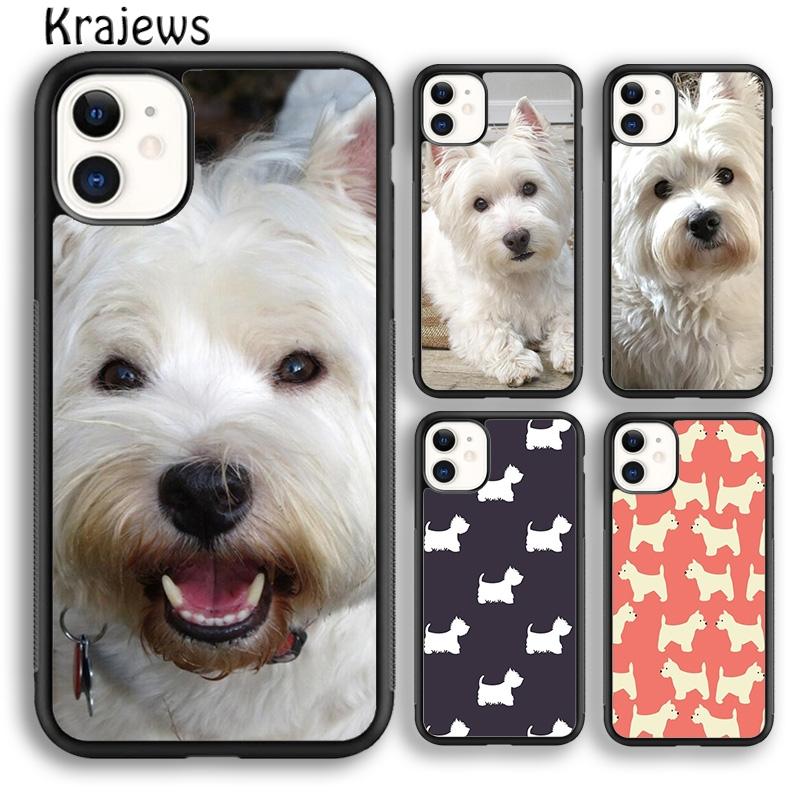 Krajews West Highland White Terrier Dog Soft Phone Case For iPhone 14 5 6s 7 8 Plus XR XS 11 12 13 Pro Max Samsung S21 S22ultra