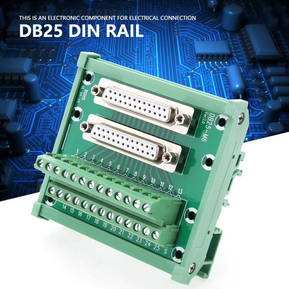 DB25 M6 Двойная розетка Монтаж на DIN-рейку Модуль интерфейса Клеммная колодка Разъем