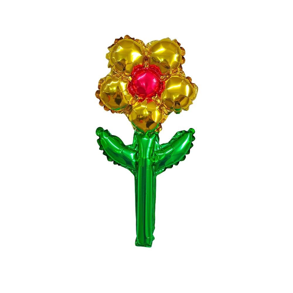 10pcs Colorful Flower Bouquet Balloon Set Aluminum Foil Five Petal Flower Balloon  Mother's Day