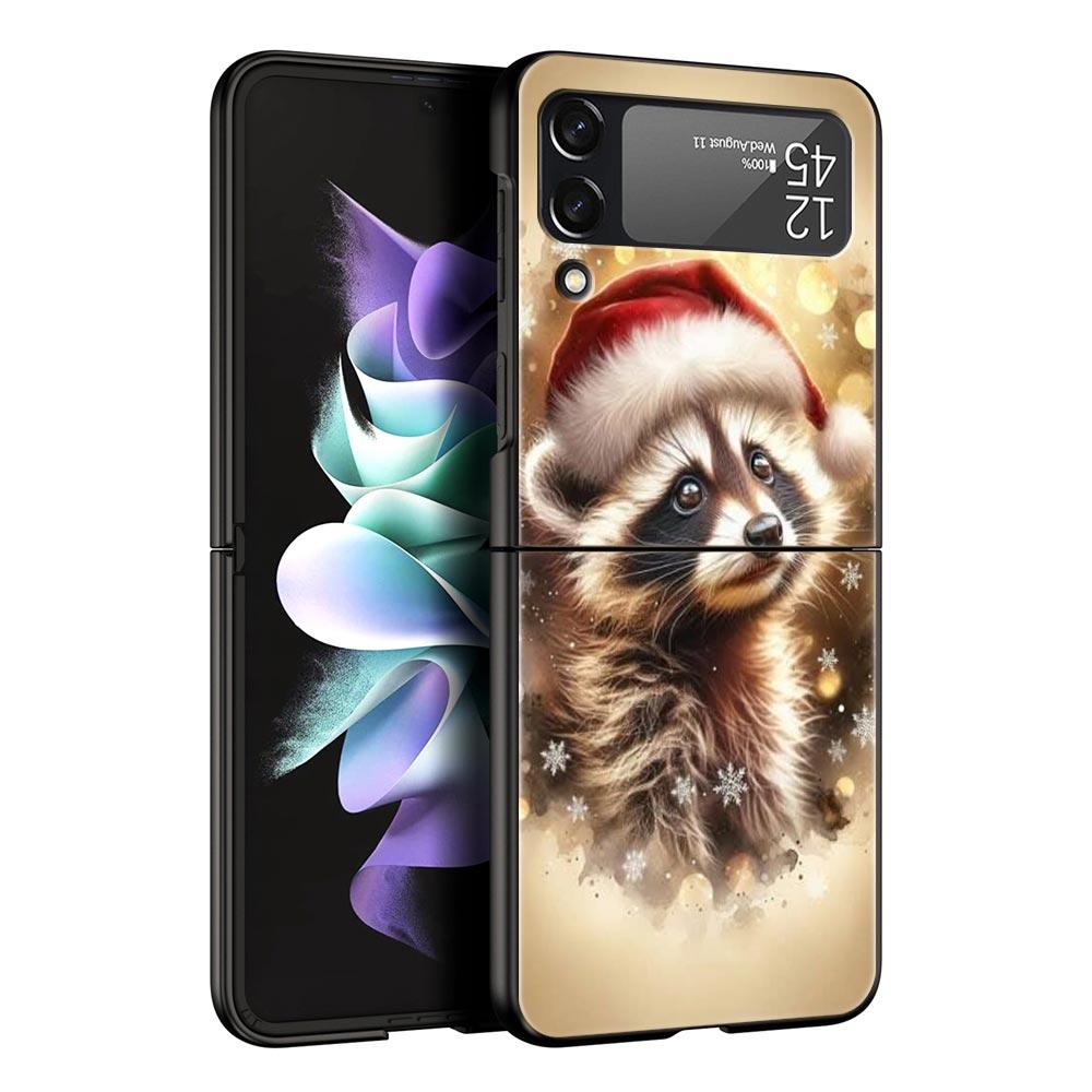 Жесткий чехол-накладка Mapache для Samsung Galaxy Z Flip 7 6 5 4 Черный чехол для Galaxy Z Flip 3 Складной корпус Fundas Capas Coque