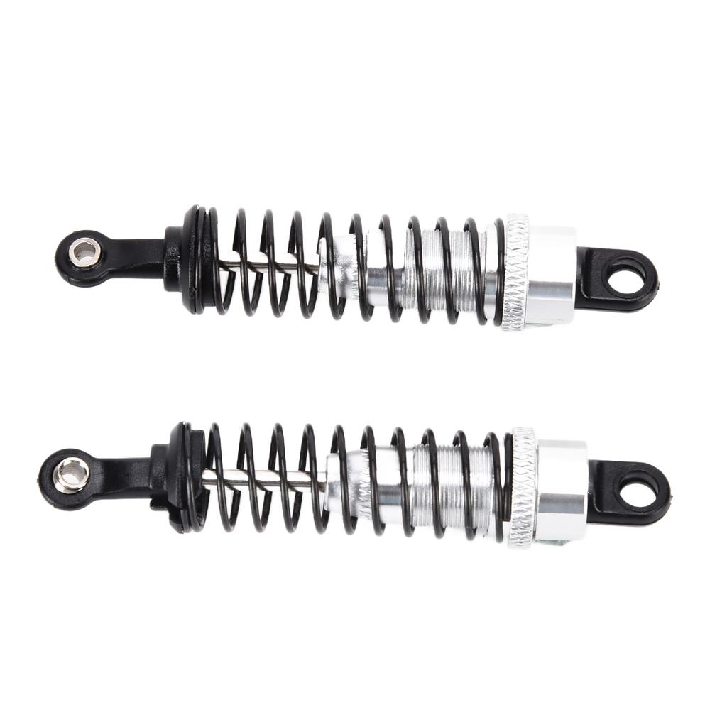 2pcs RC Car Shock Absorber 1 16 Front Rear 73mm Length Aluminum Alloy Model Truck DamperSilver