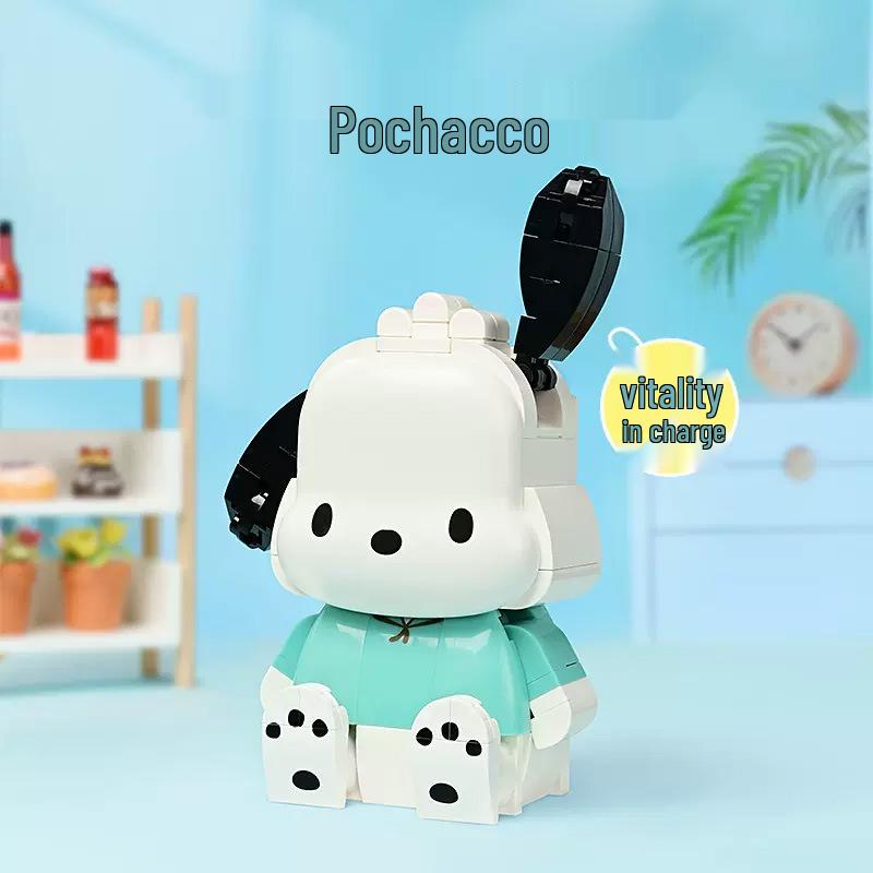 Hello Kitty Cinnamoroll Hamburger & Ice Cream Truck Building Blocks Toy