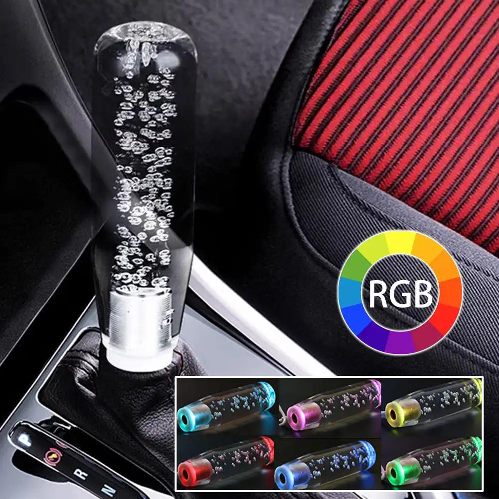 Универсальный светодиодный цветной автомобильный переключатель передач, удлинитель ручки переключения передач с зарядным устройством USB, рычаг ручного переключения передач