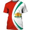 Bulgaria Men's T-Shirt National Emblem 3D Print Summer Round Neck Short Sleeve Top Casual T-Shirt Oversized Men's Clothing