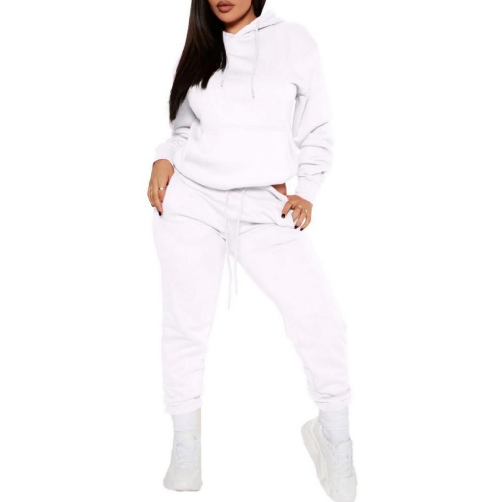 Модный женский повседневный спортивный костюм с капюшоном