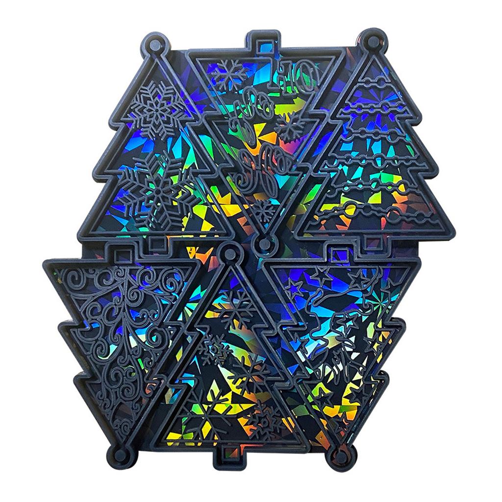 Holographic Christmas Tree Pendant Silicone Mold Ornaments Silicone Mould Resin Casting Molds Christmas Crafts Supplies