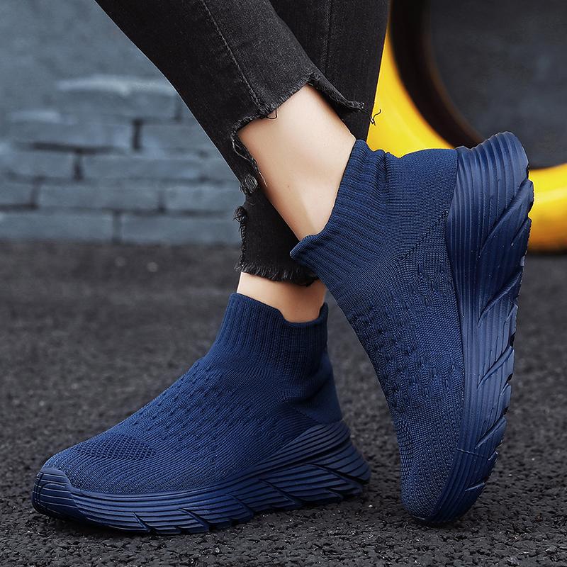 Spring/Autumn Men's/Women's Flying Knit Elastic Socks Shoes Breathable Ultra Light Fitness Outdoor Running Shoes