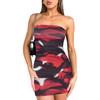 Женское мини-платье-труба bodycon с абстрактным принтом, драпировкой, для вечеринки