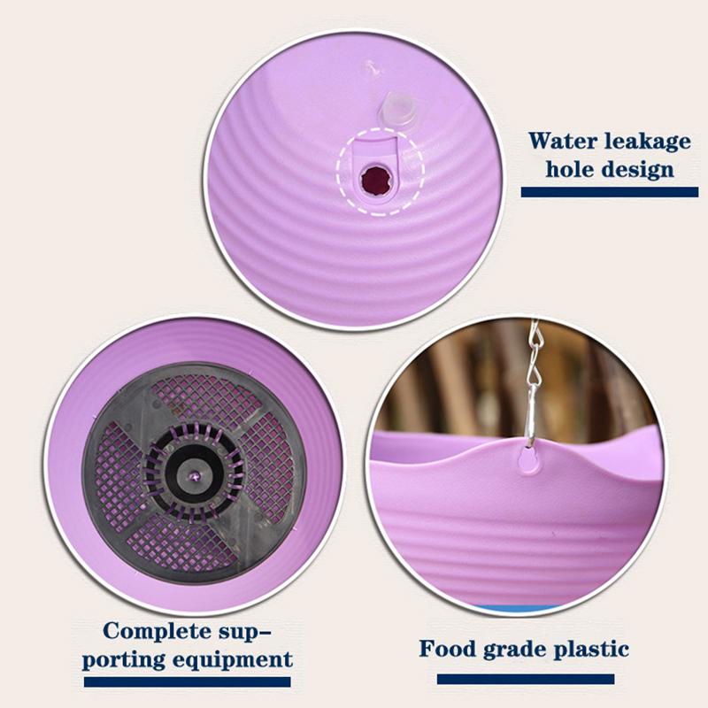 Подвесной горшок для орхидеи с цепочкой, пластиковая подвесная корзина для цветов, подвесной настенный зеленый горшок с горшком для суккулентов