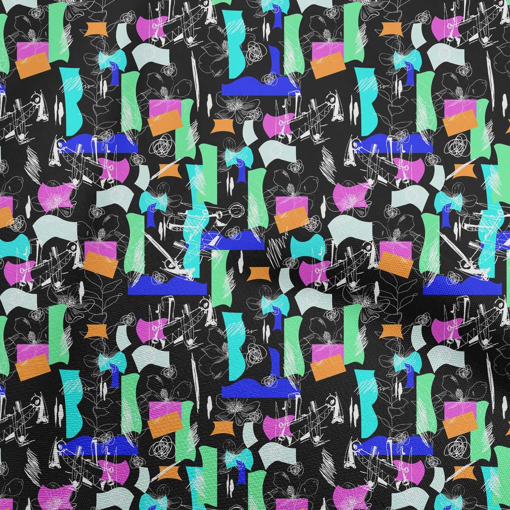 oneOone Хлопчатобумажная гибкая фиолетовая ткань Резюме Ткань для шитья Напечатанная ремесленная ткань во дворе 40 дюймов