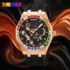 Fashion Men's Skeleton Watches Waterproof Rainbow Diamond Waterproof Date Sports Personalized Quartz Watch For Men