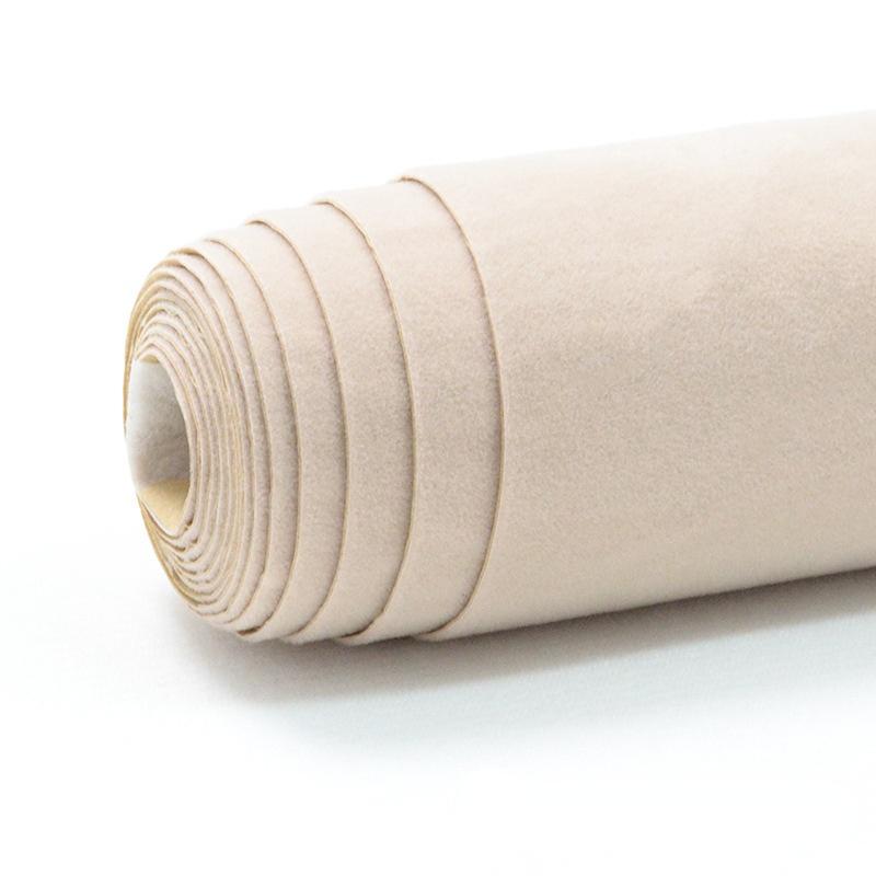 Ширина 45 см Самоклеящаяся бежевая флокированная ткань Толстая липкая бархатная ткань для шкатулки для драгоценностей, мебели, шкафа, фона для витрины