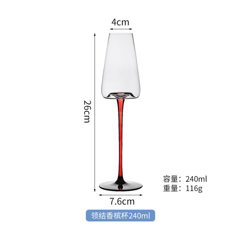 Черно-красный галстук Бокал для бургундского вина винный светлая роскошь высокий класс роскошь красный ножка бокал для вина