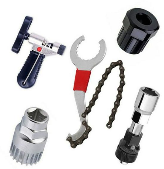 Многофункциональный велосипедный инструмент: Съемник каретки, маховика, цепи и шатунов
