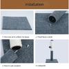 Gray Natural Sisal Cat Scratching Post with Toy Ball Velvet Base Suitable for Adult And Kitten Indoor Cats Interactive Pet Toys