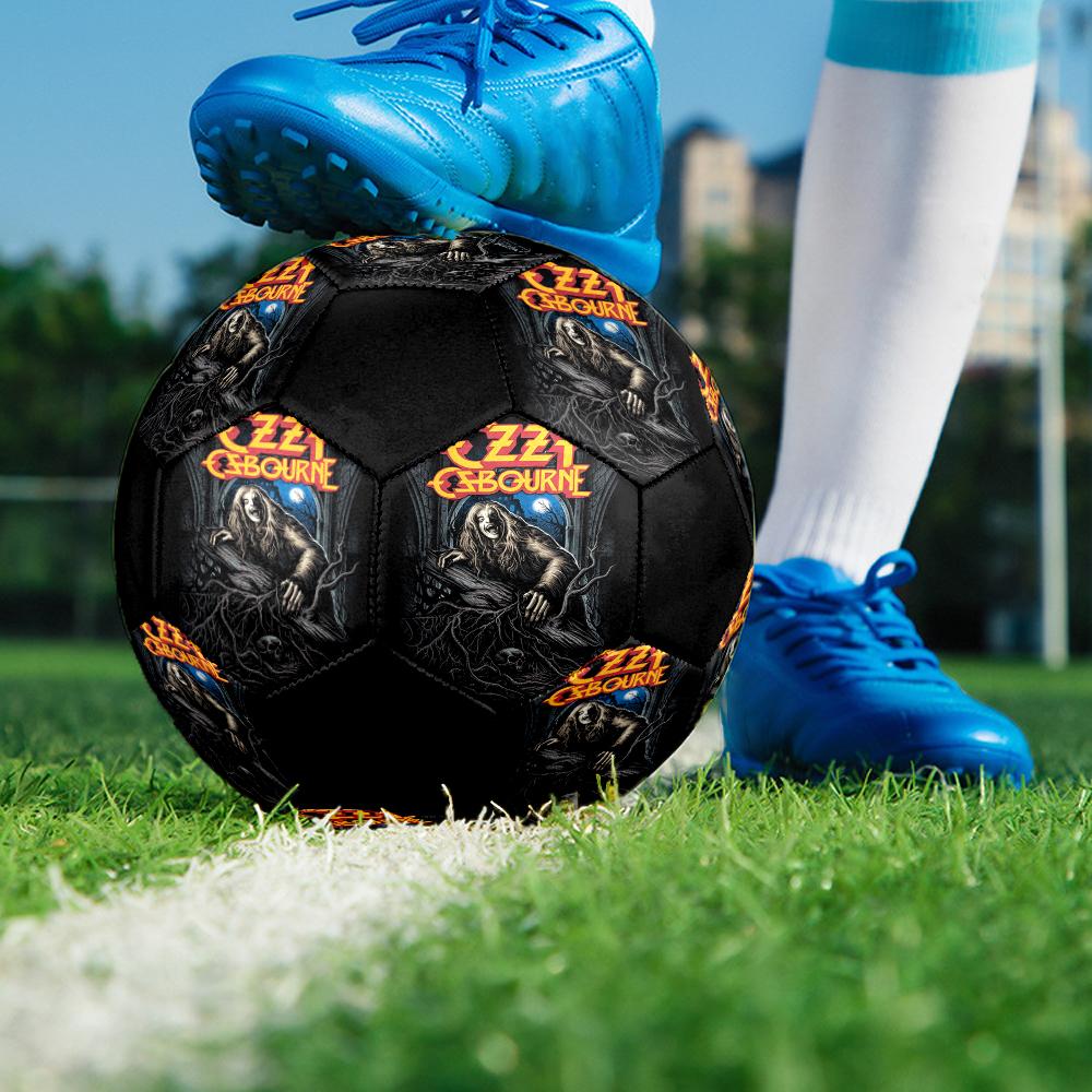 Ozzy Osbourne Indoor Soccer Ball Colorful Machine Stitched PVC Size 5 Team Training Competition Ready Durable High-Bounce Cool Sports Gift