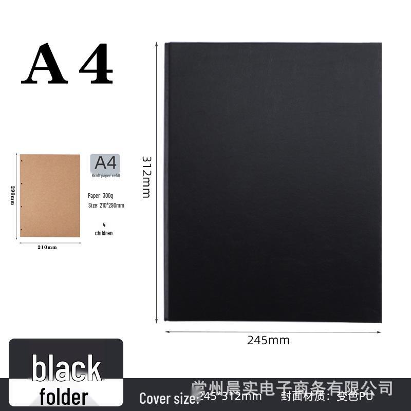 Бизнес-блокнот формата А4 и папка-регистратор на 4 кольца Chenshi Leather с логотипом