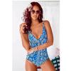 New Women One-piece Swimsuit Strap Print Backless Sexy Swimsuit Vintage Swimsuit Shapewear