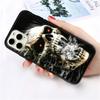 Чехол для телефона Apple 15 из ТПУ+ПК с рельефным рисунком в виде черепа и дьявола на Хэллоуин.