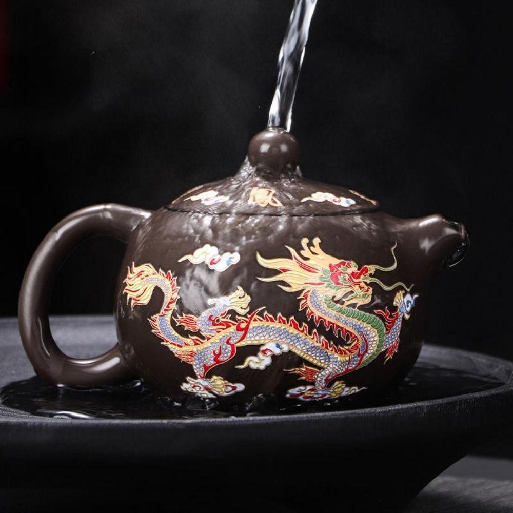 Color-changing Purple Clay Teapot Ceramic Infuser Teapot Vintage Teapot Tea Cup Set Tea Maker