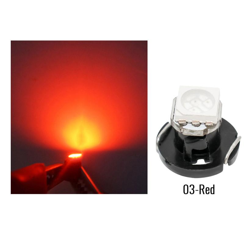 10 шт. T4.7 T4 5050 SMD светодиодная Neo Wedge Dashboard Instrument Cluster Light Fashion Car Panel Gauge Speedo Dash Bulb 7 Colors#294303