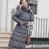 Women's Long Winter Fur Collar Down Cotton Coat
