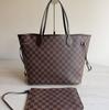 [Б/У] Сумка-тоут Neverfull Mm из клетчатого водостойкого канваса с кожаной отделкой - Отличное состояние #XL0X9E