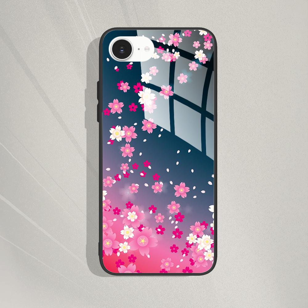 For iPhone 16e Case Printed Cartoon Tempered Glass Case Phone Back Cover For iPhone 16E 2025 Phone Cases 16 E Fundas Bags Bumper